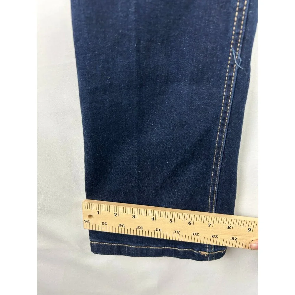 Zara Women’s US Size 4 Dark Wash Mid Rise Bootcut Jeans 33 Inch Inseam - Picture 6 of 16